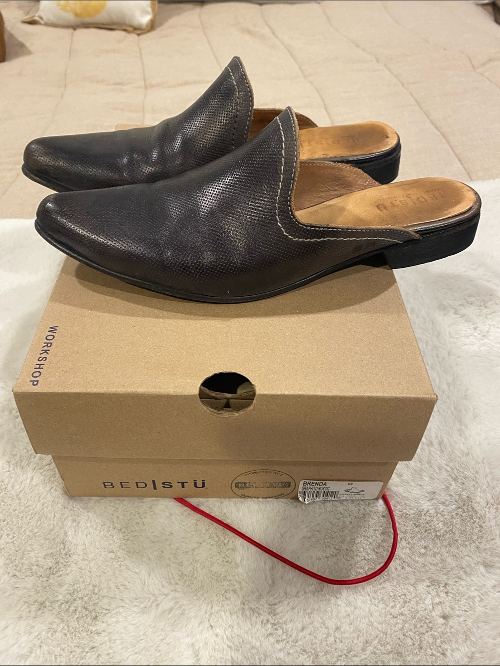 BED|STU Brenda Leather Slip-On Mules